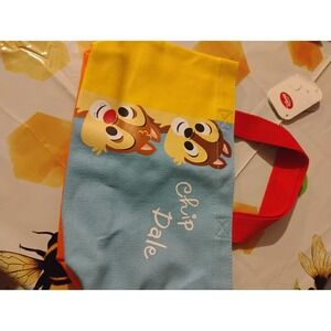 Disney Store Chip n Dale Canvas Mini Tote Bag Orange Blue Yellow New NWT